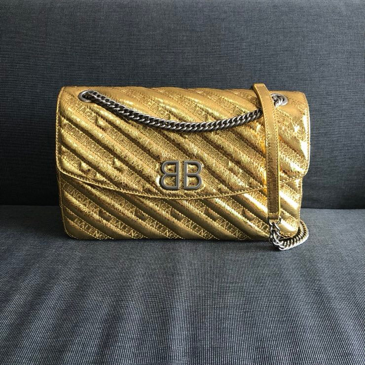 Modern Vegan Leather Handbag - Statement Silhouette | Women's Luxury Handbag #801 - side angle view (image 2) of designer-inspired handbag