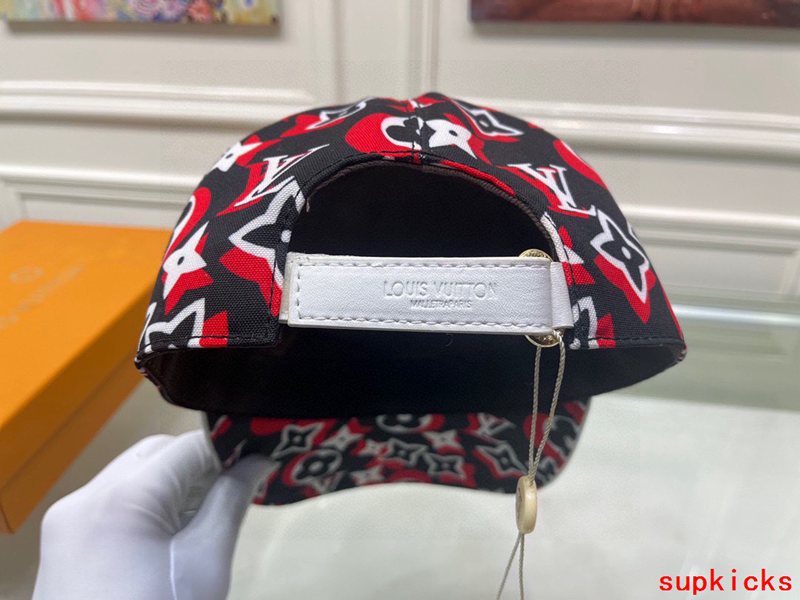Close-up detail view of Louis Vuitton unisex cap