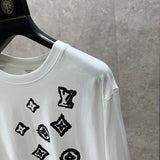 Full styled look of Louis Vuitton luxury clothing with monogram-inspired silhouette