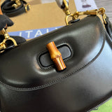 Poised bag shown from front angle