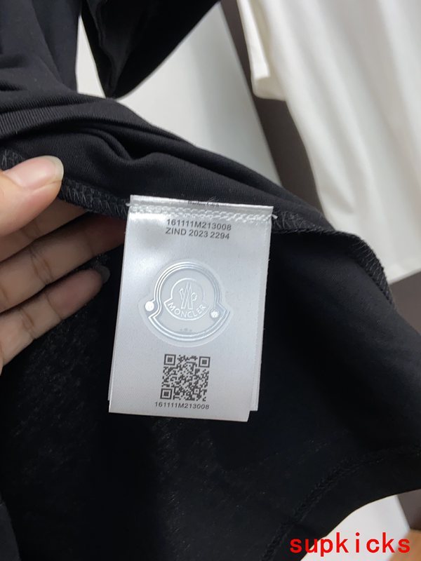 Front view of Moncler luxury clothing with relaxed-fit cut