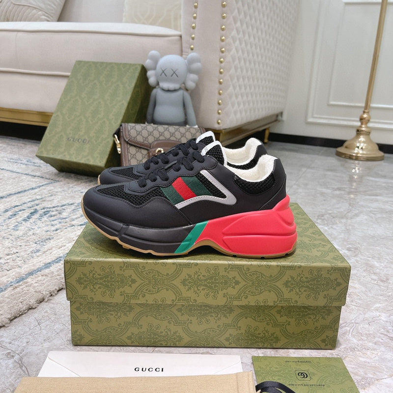 Gucci Streetwear sneakers in two-tone minimalist modern build front view