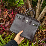 Close-up detail of tailored bag design