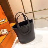 Poised bag shown from front angle