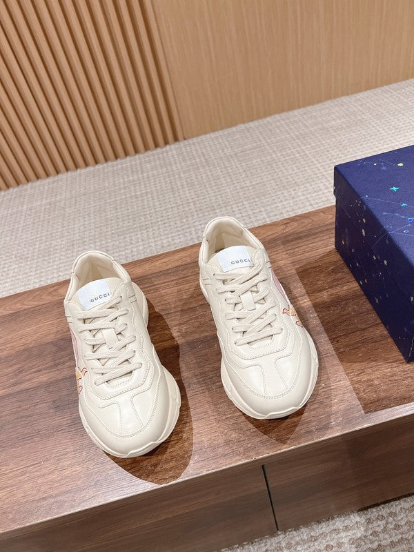 Gucci tonal black luxury sneakers view 6 bold athletic profile