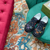 Gucci all-black luxury sneakers view 10 low-top design