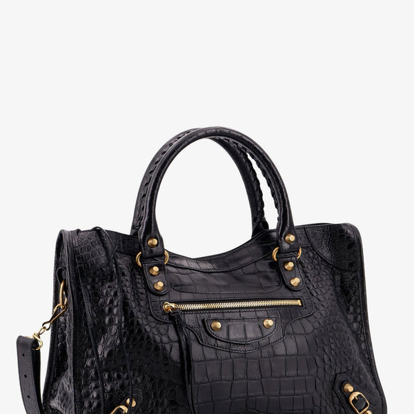 Balenciaga Bags? Balenciaga Women Le City Medium Leather Shoulder Bag Elegant Everyday Designer Handbag