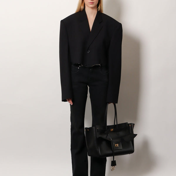 Balenciaga Jackets? Balenciaga Women Single Breasted Cut Off Viscose And Wool Blazer Stylish Everyday Designer Outerwear