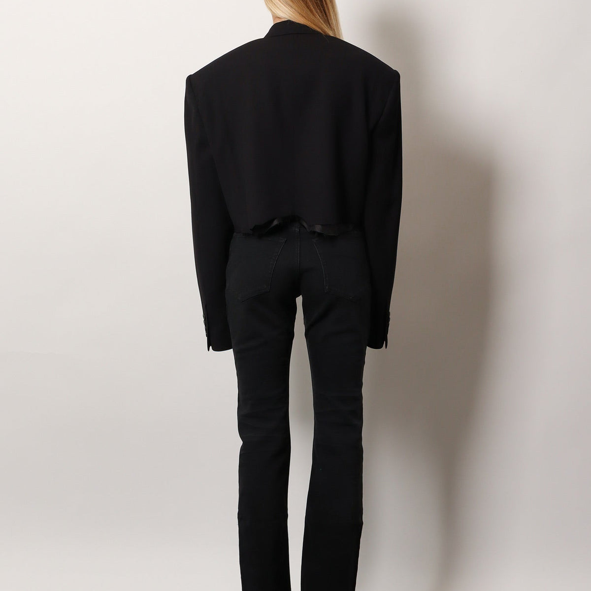 Balenciaga Jackets? Balenciaga Women Single Breasted Cut Off Viscose And Wool Blazer Stylish Everyday Designer Outerwear