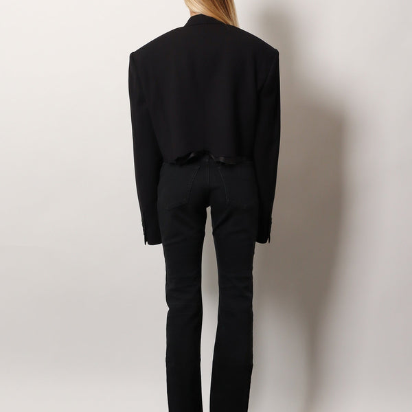 Balenciaga Jackets? Balenciaga Women Single Breasted Cut Off Viscose And Wool Blazer Stylish Everyday Designer Outerwear