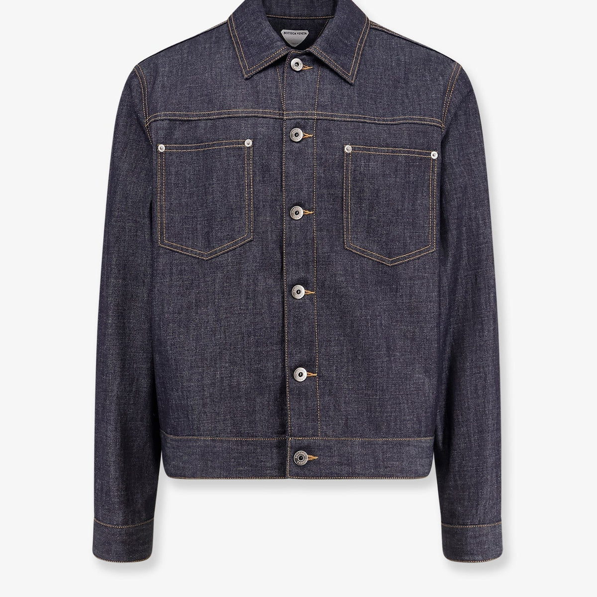 Bottega Veneta Jackets? Bottega Veneta Men Denim Jacket With Iconic Intrecciato Patch Premium Casual Designer Jacket