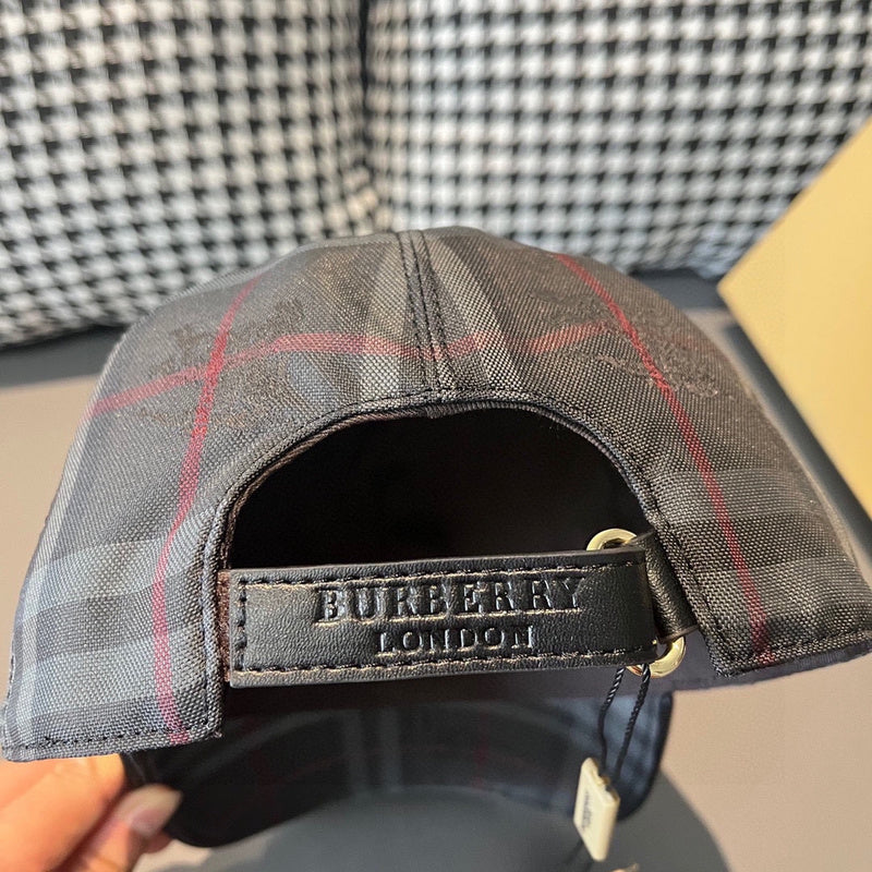 Close-up detail view of Burberry unisex cap