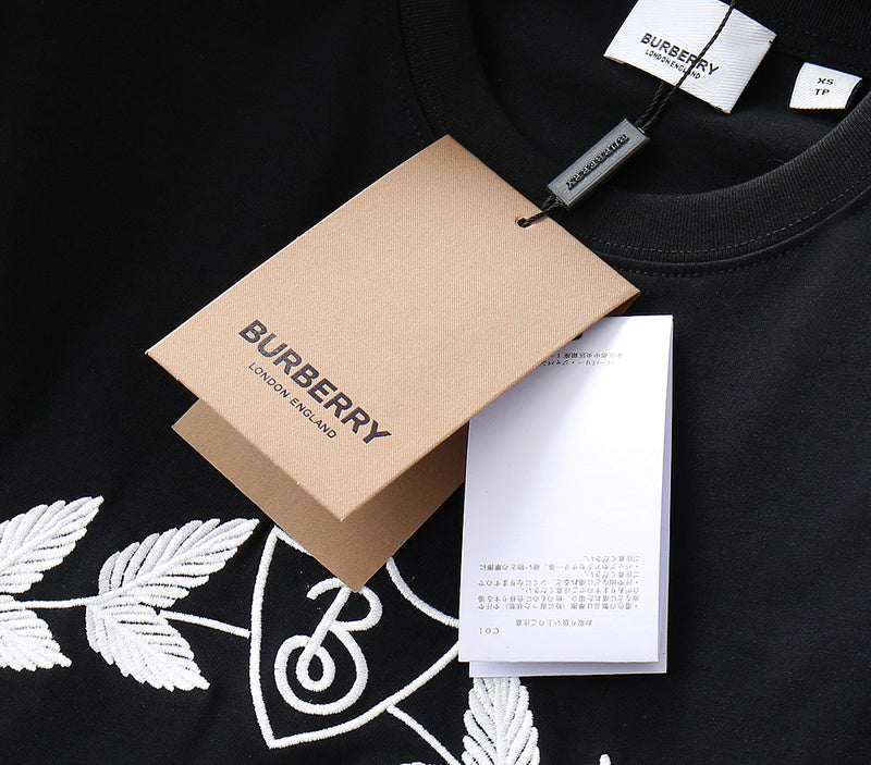 Burberry luxury t-shirt detail shot