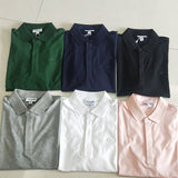 Back view of Lacoste luxury clothing with signature branding