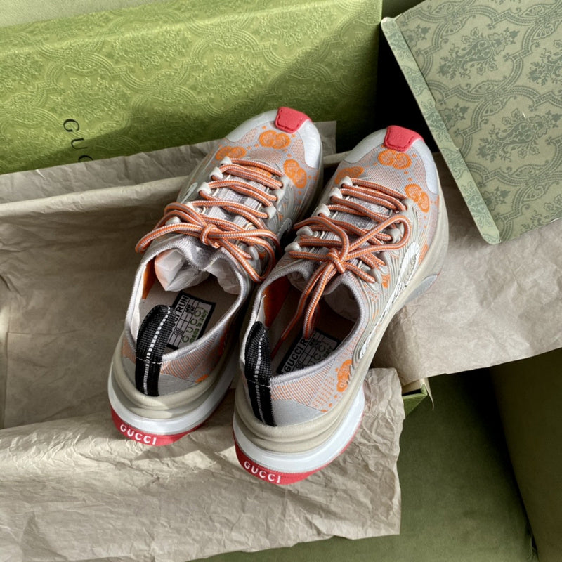 Gucci sneakers detailed view showing premium designer craftsmanship