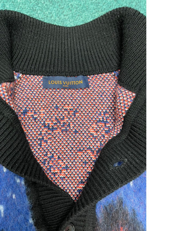 Close-up detail shot of Louis Vuitton luxury clothing with streetwear-inspired cut