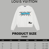 Close-up detail shot of Louis Vuitton luxury clothing with signature branding
