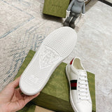 Side profile of Gucci bold contrast sneakers sleek tonal finish
