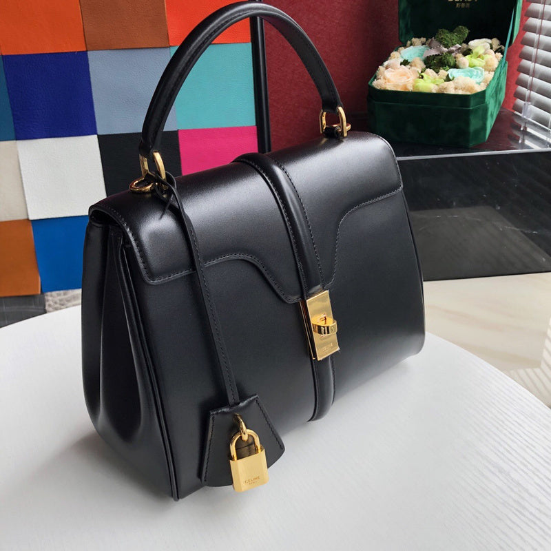 Back view of modern classic women's handbag – women's designer-style accessory