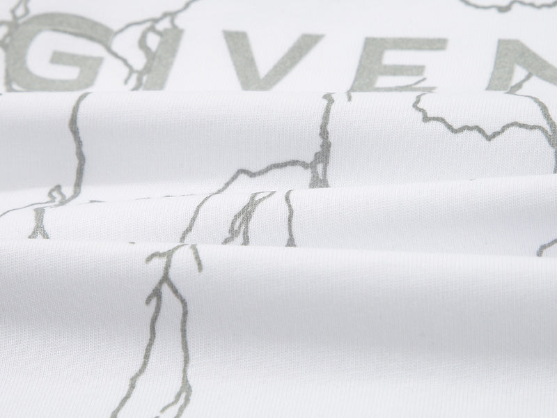 Front view of Givenchy luxury clothing with monogram-inspired silhouette