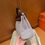 Side view of statement structured handbag