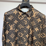 Full styled look of Louis Vuitton cotton t-shirt with signature branding