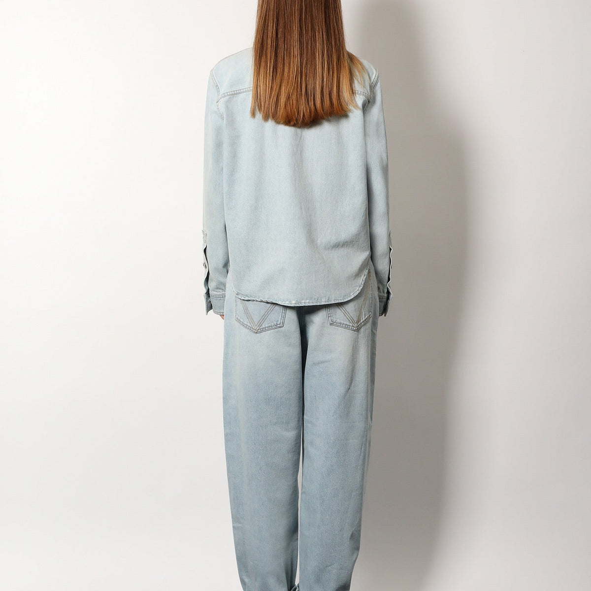 Bottega Veneta Tops? Bottega Veneta Women Denim Shirt With Extra Bleach Wash Elegant Everyday Designer Top