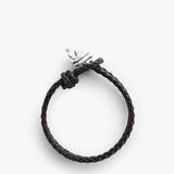 Close-up of Bottega Veneta jewellery hardware and fine stitching