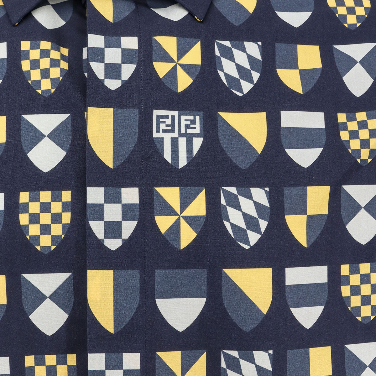 Close-up of Fendi blouses hardware and fine stitching