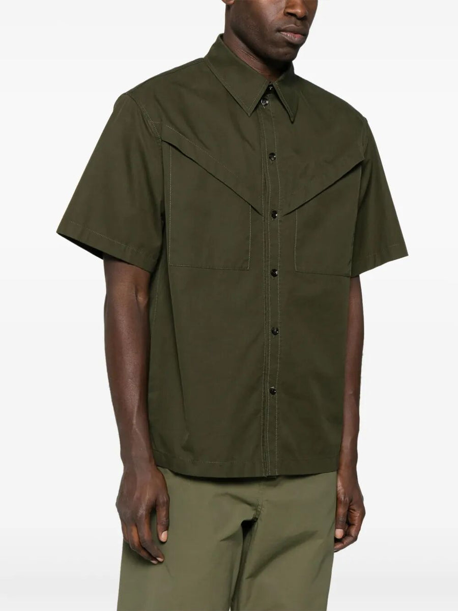 Bottega Veneta Tops? Bottega Veneta Men Light Cotton Twill Short Sleeved Shirt Elegant Everyday Designer Top