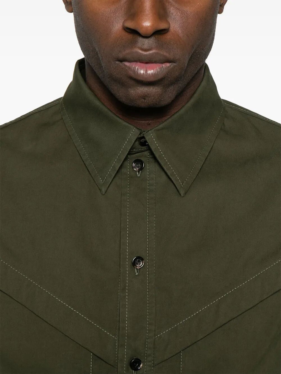 Bottega Veneta Tops? Bottega Veneta Men Light Cotton Twill Short Sleeved Shirt Elegant Everyday Designer Top