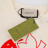 Close-up detail shot of Gucci luxury clothing with streetwear-inspired cut