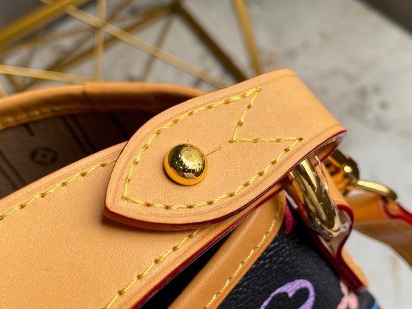 Back view of structured statement women's handbag – women's designer-style accessory