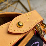 Back view of structured statement women's handbag – women's designer-style accessory