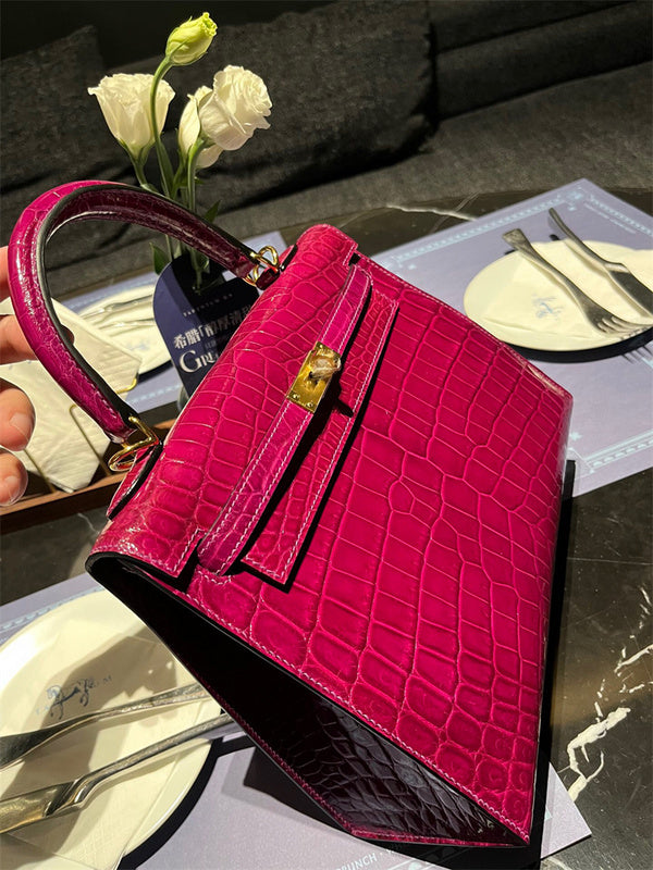 Close-up detail of tailored bag design