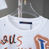 Close-up detail shot of Louis Vuitton cotton t-shirt with tailored silhouette