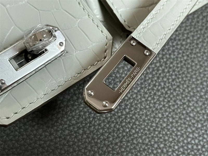 Side view of modernist structured handbag