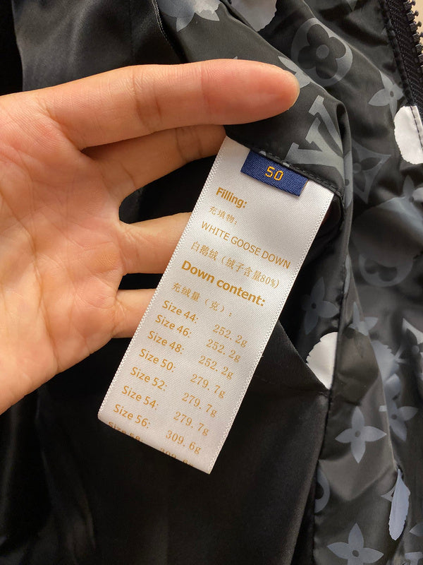 Flat lay presentation of Louis Vuitton luxury clothing with contemporary cut