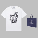 Back view of Louis Vuitton cotton t-shirt with contemporary cut