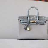  tailored handbag detail view showing craftsmanship