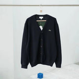 Front view of Lacoste luxury clothing with logo-detail design