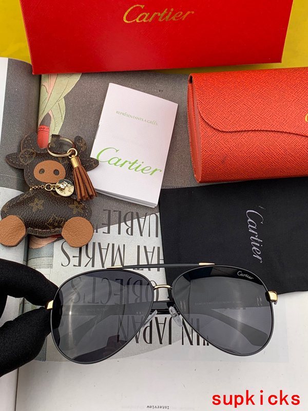 Angled view of Cartier unisex sunglasses