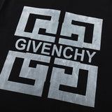 Close-up detail shot of Givenchy luxury clothing with signature branding