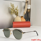 Close-up detail view of Cartier unisex sunglasses