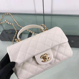 Zivas Charm Understated Luxury Fashion Handbag (Signature Shape & Finish) – Side Profile