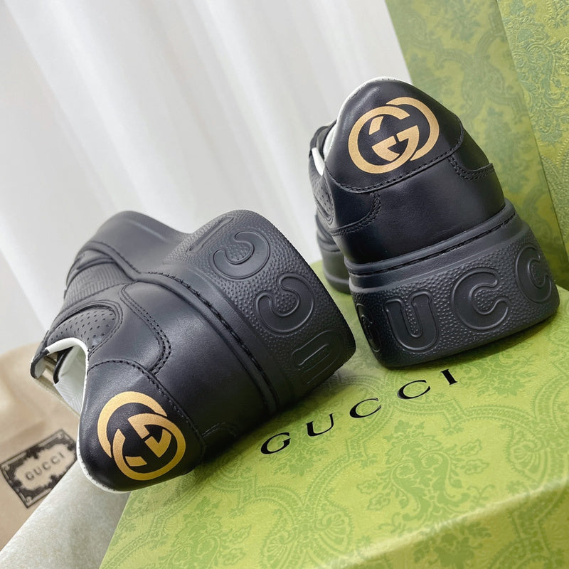 Gucci clean off-white luxury sneakers view 7 bold athletic profile