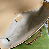 Front view of structured refined women's handbag – women's statement bag