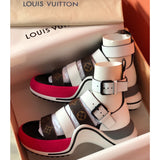 Louis Vuitton Red Bow-Detail Flats - Back View