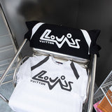 Side profile of Louis Vuitton cotton t-shirt with signature branding