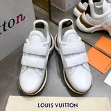 Louis Vuitton Beige Knee-High Boots - Full Silhouette View